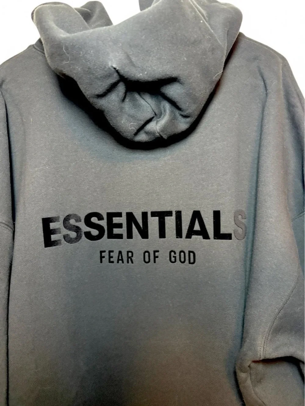 Fear of God Essentials NWT Black Pullover Hoodie + Velvet Logo - Picture 7 of 8